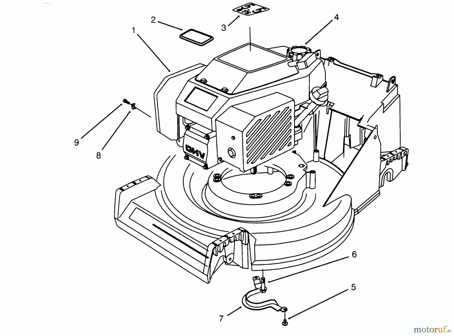  Toro Neu Mowers, Walk-Behind Seite 2 26631BC - Toro Lawnmower, 1995 (5900001-5999999) ENGINE ASSEMBLY