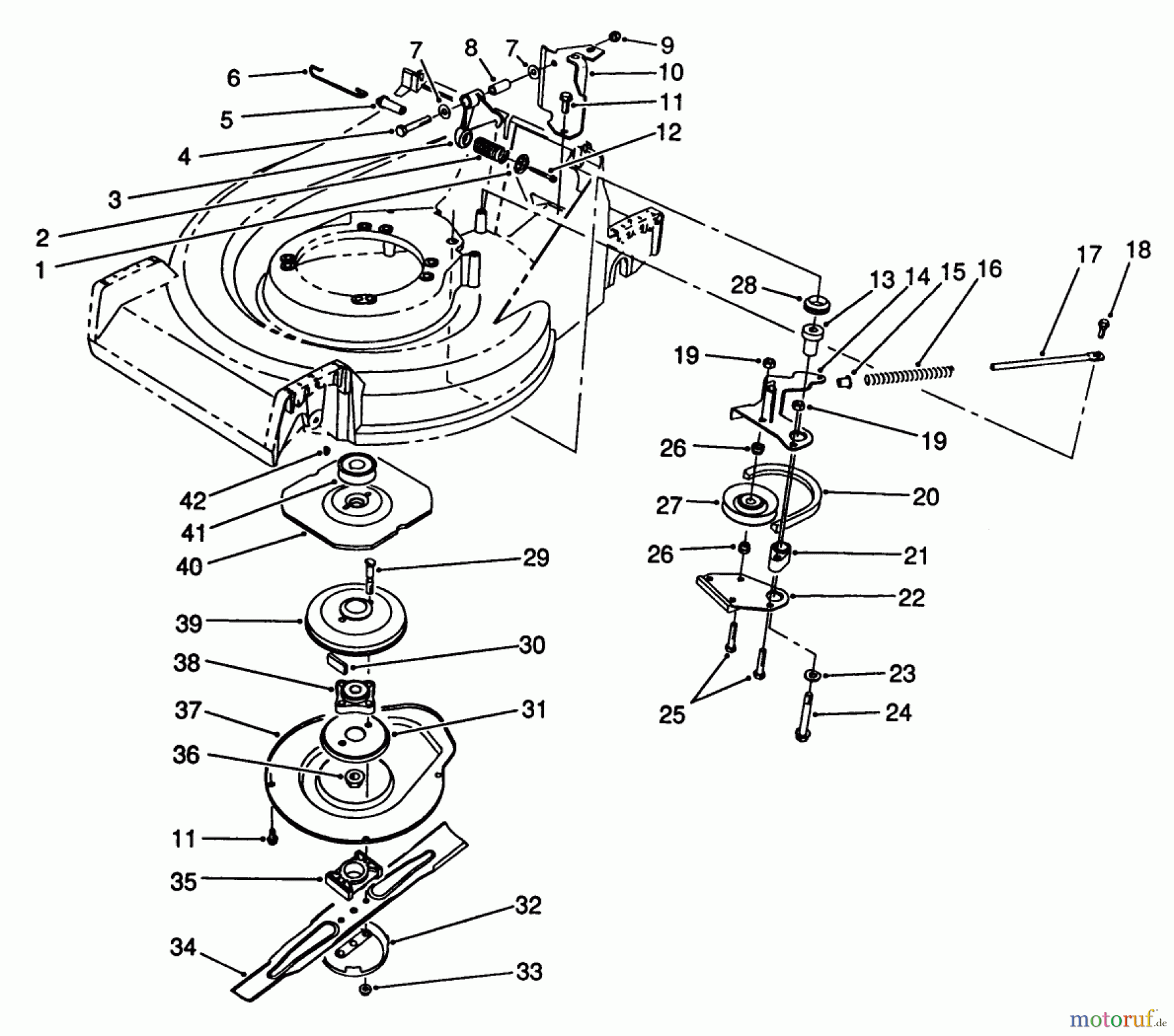  Toro Neu Mowers, Walk-Behind Seite 2 26682 - Toro Lawnmower, 1989 (9000001-9999999) BLADE BRAKE CLUTCH ASSEMBLY