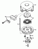 Toro 23201 - 25" Whirlwind Hevi-Duty Lawnmower, 1972 (2000001-2999999) Ersatzteile REWIND STARTER NO. 590420 PARTS LIST