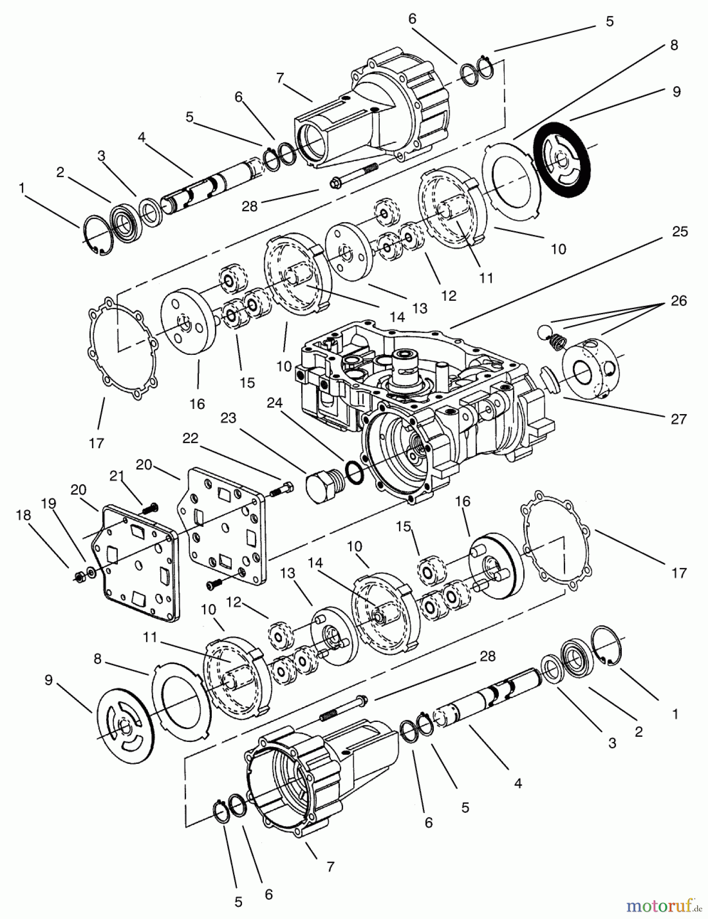  Toro Neu Mowers, Zero-Turn 74021 (616-Z) - Toro 616-Z Tractor, 1993 (39000001-39999999) TRANSMISSION ASSEMBLY EATON MODEL 781-016 #2