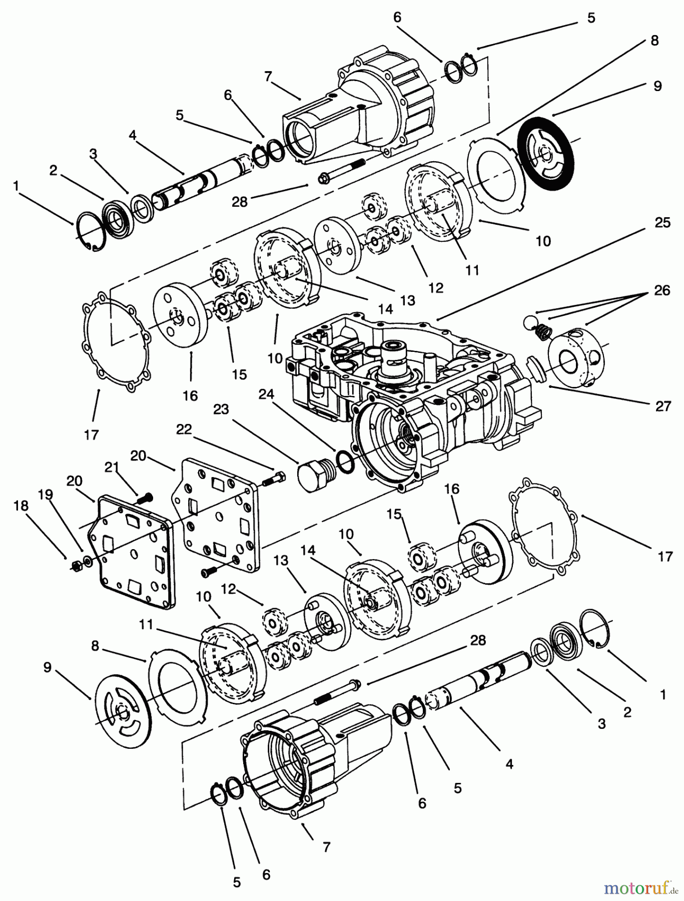  Toro Neu Mowers, Zero-Turn 74041 (616-Z) - Toro 616-Z Tractor, 1993 (39000001-39999999) TRANSMISSION ASSEMBLY EATON MODEL 781-016 #2