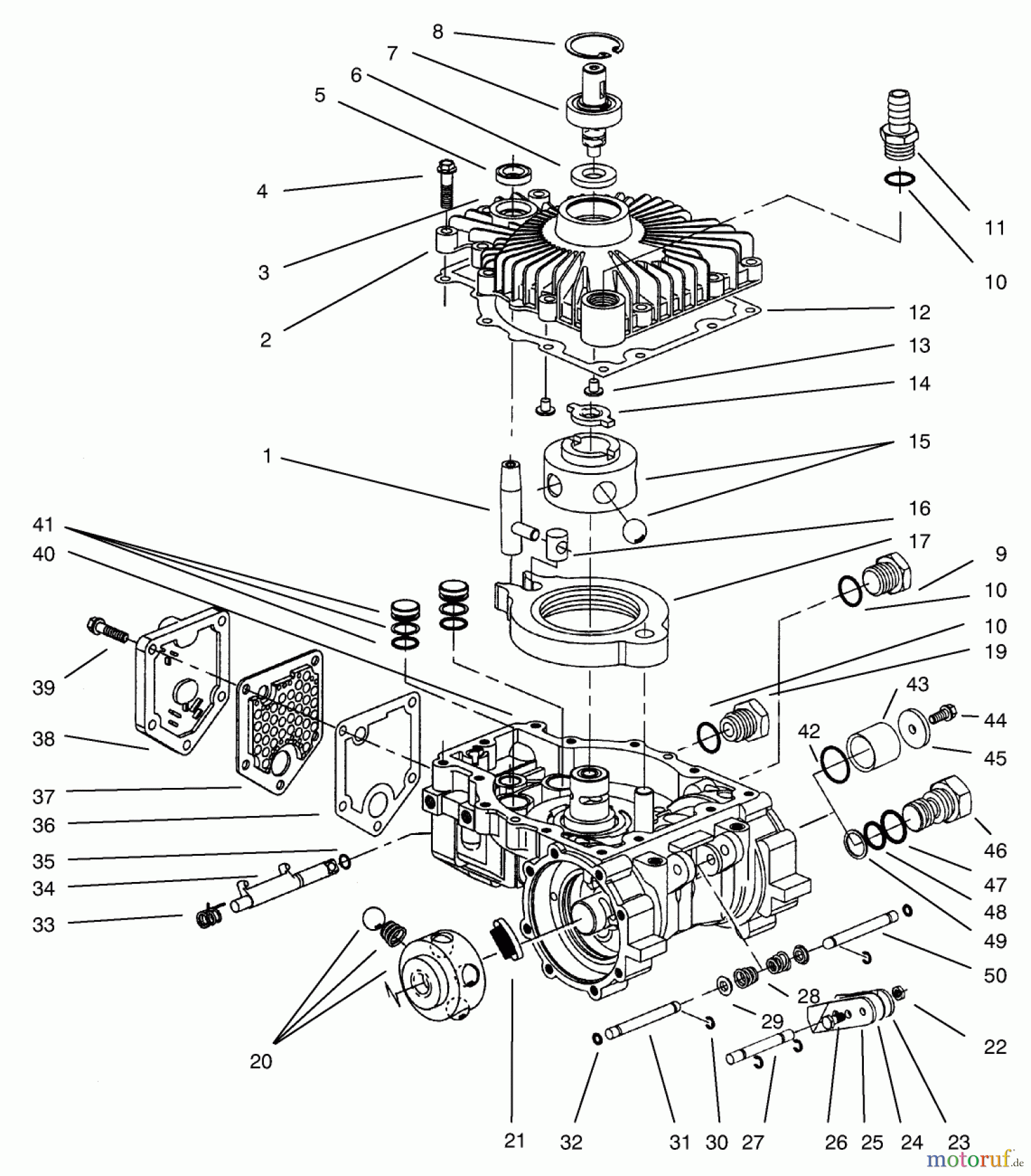  Toro Neu Mowers, Zero-Turn 74120 (616-Z) - Toro 616-Z Tractor, 1994 (490001-499999) TRANSMISSION ASSEMBLY EATON MODEL 781-016 #1
