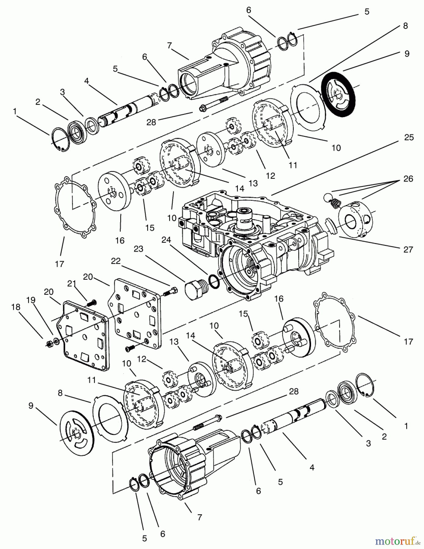  Toro Neu Mowers, Zero-Turn 74041 (616-Z) - Toro 616-Z Tractor, 1994 (49000001-49999999) TRANSMISSION ASSEMBLY EATON MODEL 781-016 #2
