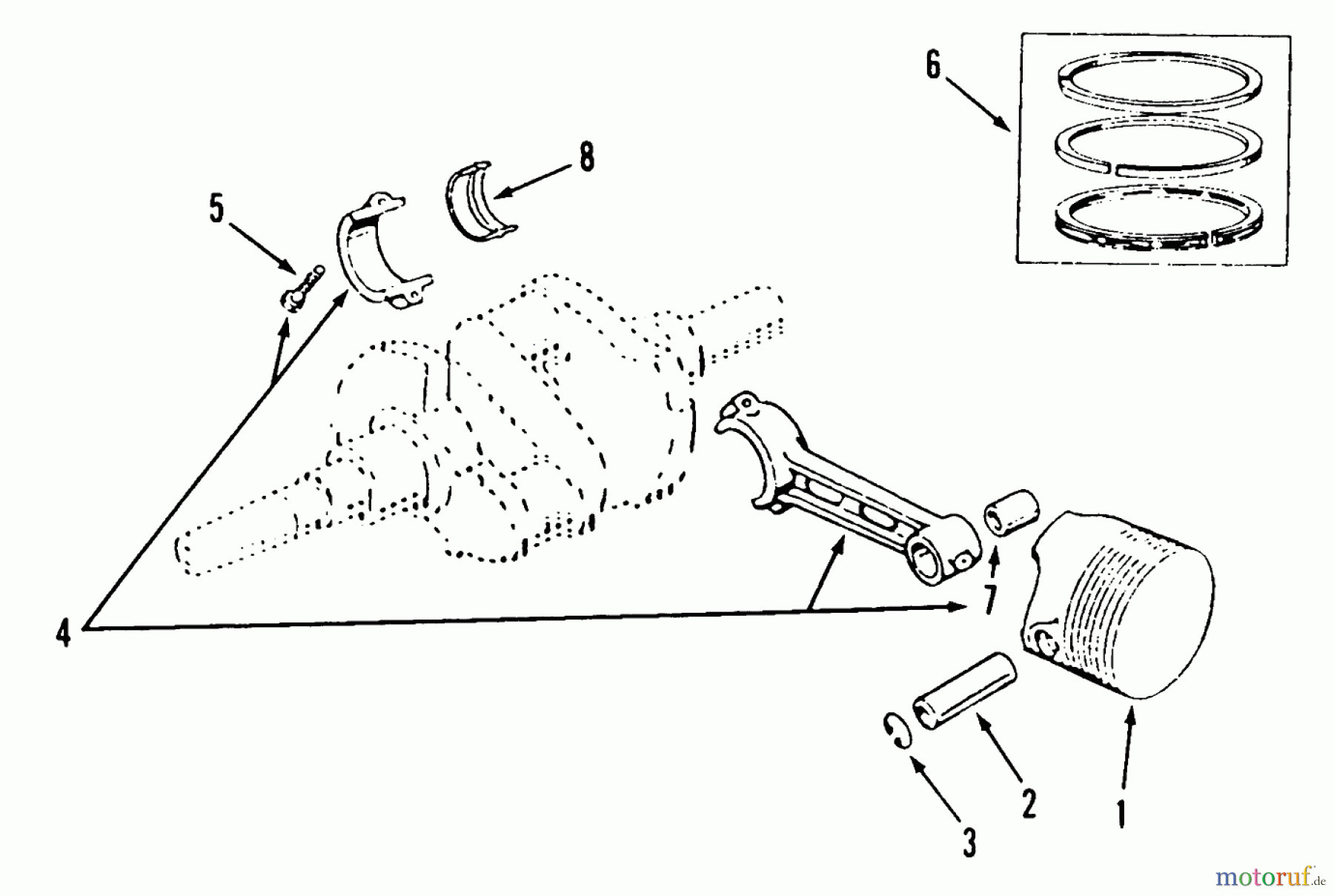 Toro Neu Mowers, Zero-Turn 74140 (724-Z) - Toro 724-Z Tractor, 1994 (49000001-49999999) PISTON AND ROD