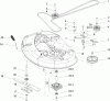 Toro 74301 (Z380) - TimeCutter Z380 Riding Mower, 2005 (250000001-250999999) Listas de piezas de repuesto y dibujos 38IN DECK SPINDLE AND BELT DRIVE ASSEMBLY