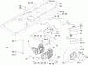 Toro 74325 (Z420) - TimeCutter Z420 Riding Mower, 2005 (250000001-250999999) Listas de piezas de repuesto y dibujos HYDRO AND BELT DRIVE ASSEMBLY