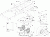 Toro 74327 (Z420) - TimeCutter Z420 Riding Mower, 2006 (260000001-260019999) Listas de piezas de repuesto y dibujos HYDRO AND BELT DRIVE ASSEMBLY