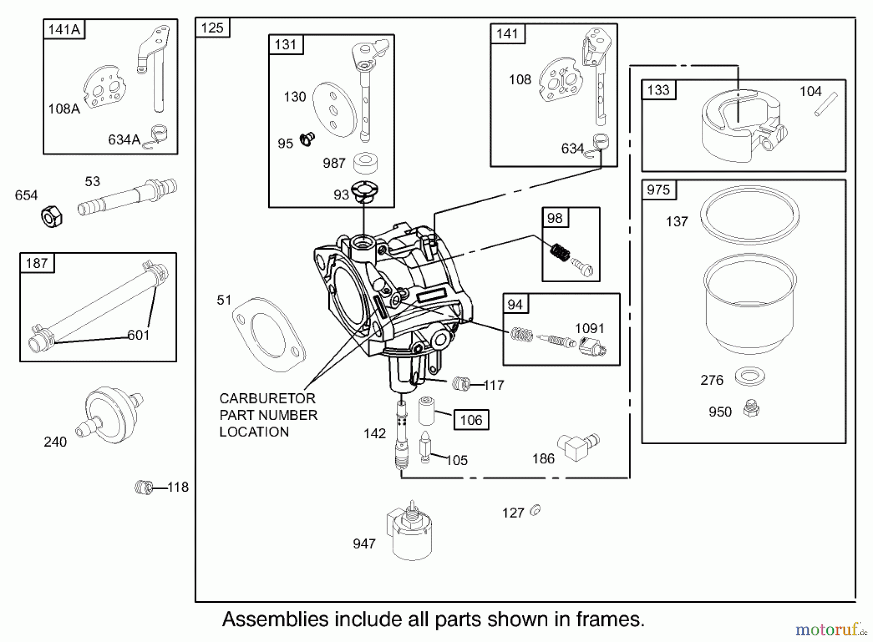  Toro Neu Mowers, Zero-Turn 74350 (17-42Z) - Toro 17-42Z TimeCutter Z Riding Mower, 2003 (230000001-230999999) CARBURETOR ASSEMBLY BRIGGS AND STRATTON 31F777-0162-E1