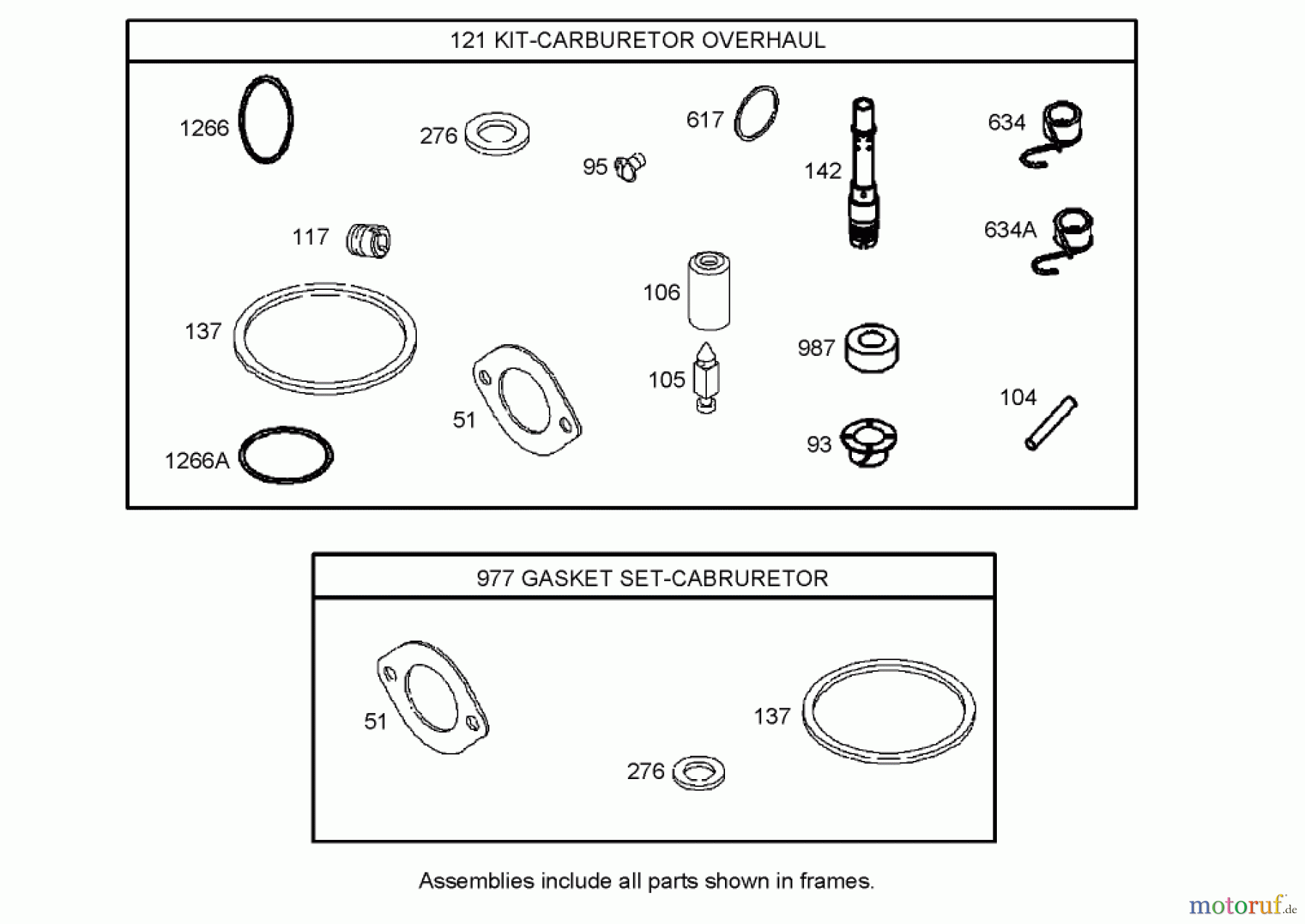 Toro Neu Mowers, Zero-Turn 74351 (18-44Z) - Toro 18-44Z TimeCutter Z Riding Mower, 2004 (240000001-240999999) CARBURETOR OVERHAUL KIT ASSEMBLY BRIGGS AND STRATTON MODEL 31H777-0168-E1