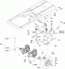 Toro 74351 (18-44Z) - 18-44Z TimeCutter Z Riding Mower, 2004 (240000001-240999999) Listas de piezas de repuesto y dibujos HYDRO AND BELT DRIVE ASSEMBLY