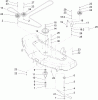 Toro 74352 (Z480) - TimeCutter Z480 Riding Mower, 2005 (250000001-250999999) Pièces détachées 48 INCH SPINDLE AND BELT DRIVE ASSEMBLY