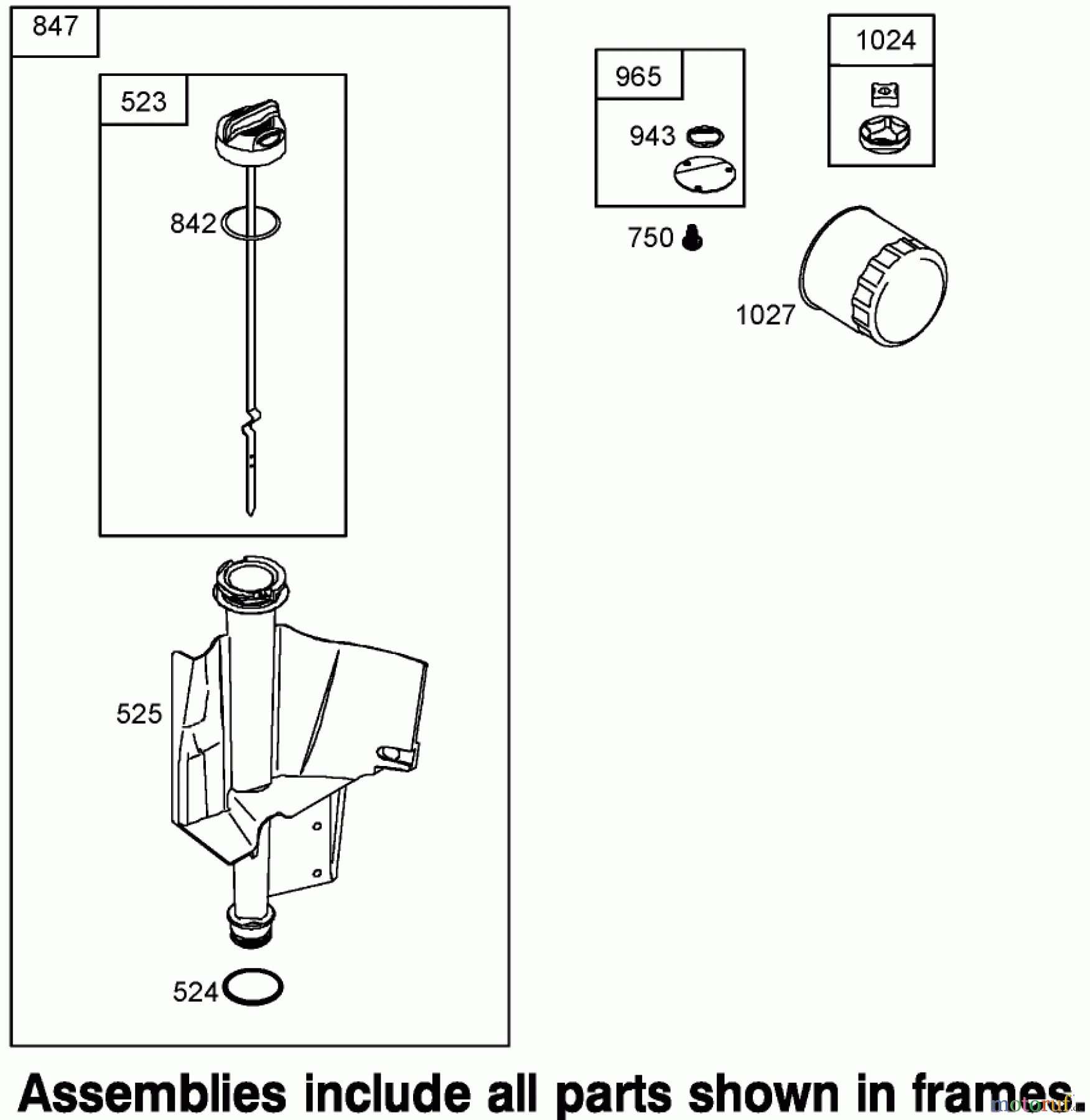 Toro Neu Mowers, Zero-Turn 74352 (Z480) - Toro TimeCutter Z480 Riding Mower, 2005 (250000001-250999999) OIL FILTER, TUBE AND PUMP ASSEMBLY BRIGGS AND STRATTON 31K777-0190-E1