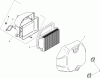 Toro 74370 (Z5000) - TimeCutter Z5000 Riding Mower, 2007 (270000001-270999999) Ersatzteile AIR INTAKE AND FILTRATION ASSEMBLY KOHLER SV610-0020