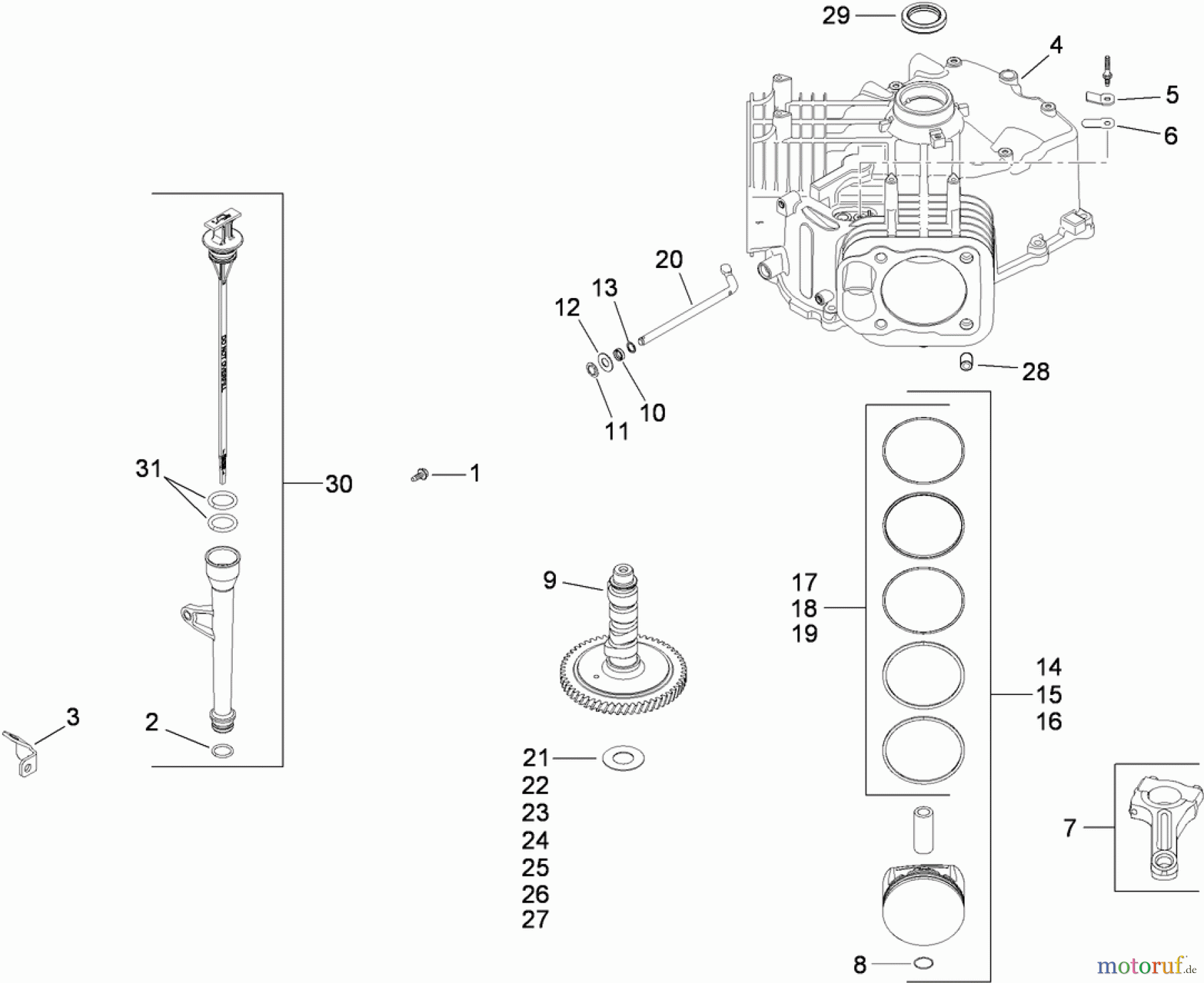  Toro Neu Mowers, Zero-Turn 74373 (Z5030) - Toro TimeCutter Z5030 Riding Mower, 2009 (290000001-290004012) CRANKCASE ASSEMBLY KOHLER SV720-0039