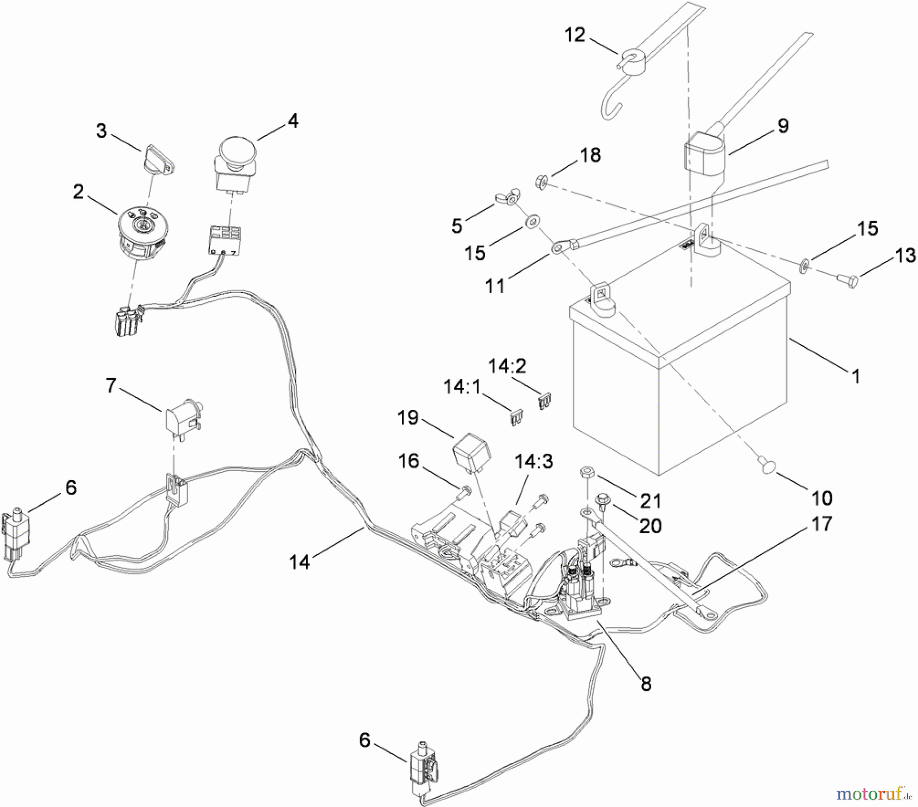 Toro Neu Mowers, Zero-Turn 74375 (Z5060) - Toro TimeCutter Z5060 Riding Mower, 2009 (290000001-290000199) ELECTRICAL ASSEMBLY