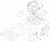 Toro 74380 (Z4200) - TimeCutter Z4200 Riding Mower, 2007 (270000001-270999999) Listas de piezas de repuesto y dibujos ENGINE AND CLUTCH ASSEMBLY