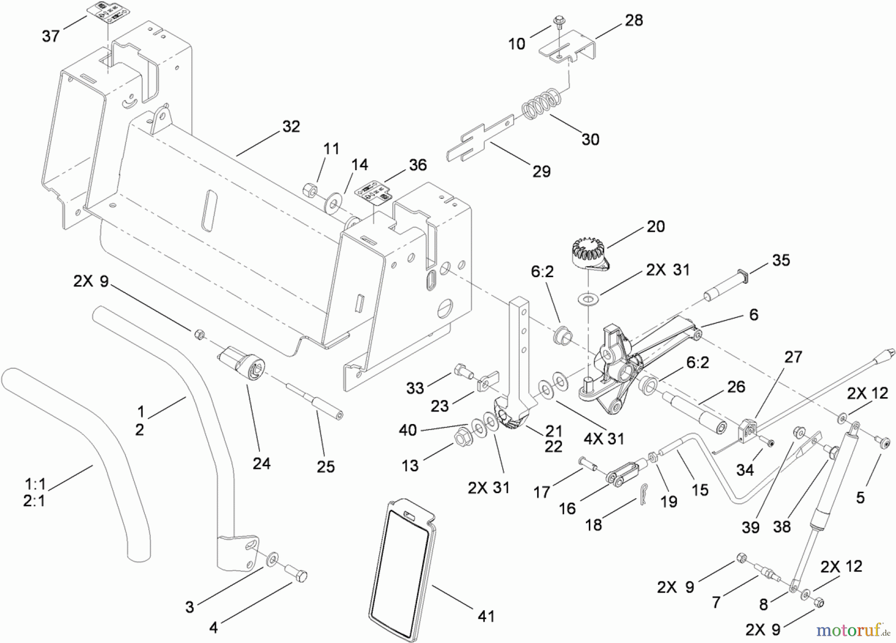  Toro Neu Mowers, Zero-Turn 74380 (Z4200) - Toro TimeCutter Z4200 Riding Mower, 2010 (310000001-310999999) MOTION CONTROL ASSEMBLY