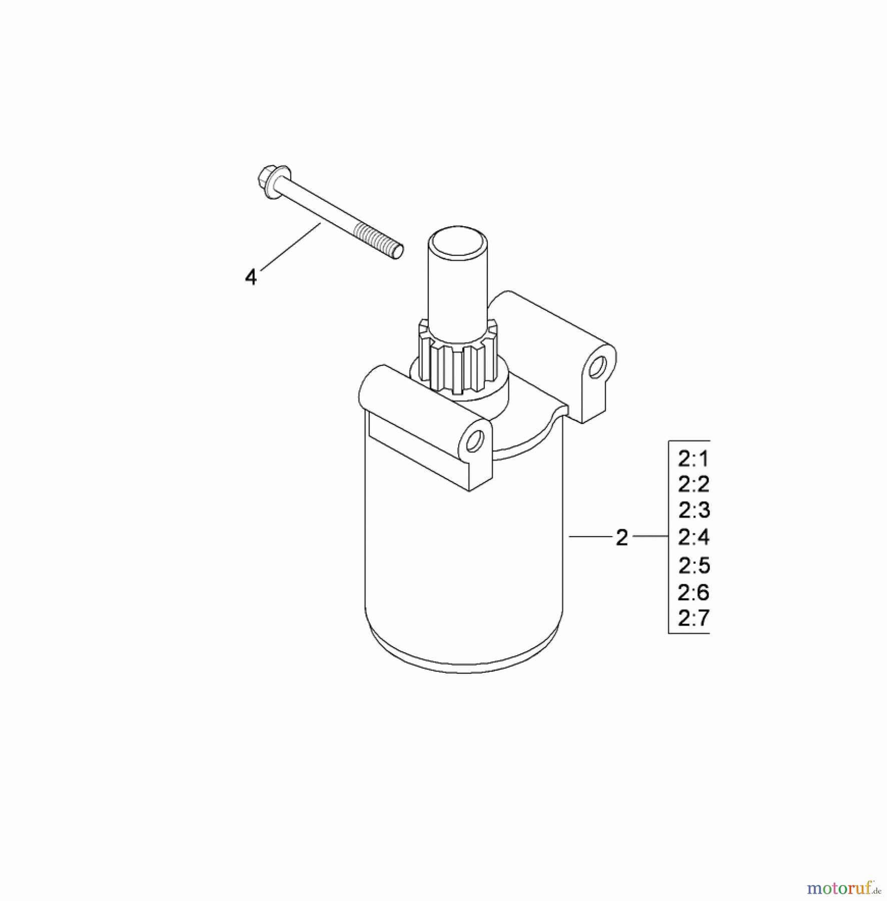 Toro Neu Mowers, Zero-Turn 74381 (Z4202) - Toro TimeCutter Z4202 Riding Mower, 2009 (290000001-290000210) STARTER ASSEMBLY KOHLER SV710-0031