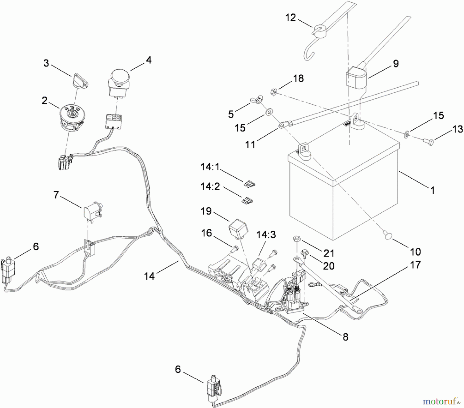  Toro Neu Mowers, Zero-Turn 74381 (Z4202) - Toro TimeCutter Z4202 Riding Mower, 2009 (290000211-290999999) ELECTRICAL ASSEMBLY