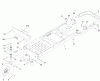 Toro 74388 (ZS 3200S) - TimeCutter ZS 3200S Riding Mower, 2012 (SN 312000001-312999999) Listas de piezas de repuesto y dibujos FRAME, FRONT AXLE AND CASTER WHEEL ASSEMBLY