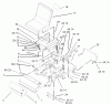 Toro 74401 (17-44ZX) - 17-44ZX TimeCutter ZX Riding Mower, 2003 (230000001-230999999) Listas de piezas de repuesto y dibujos MAIN FRAME ASSEMBLY