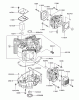 Toro 74401 (Z17-44) - Z17-44 TimeCutter Z Riding Mower, 2002 (220000001-220999999) Listas de piezas de repuesto y dibujos CYLINDER / CRANKCASE ASSEMBLY KAWASAKI FH500V-AS36