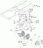 Toro 74402 (14-38Z) - 14-38Z TimeCutter Z Riding Mower, 2004 (240000001-240999999) Listas de piezas de repuesto y dibujos HYDRO AND BELT DRIVE ASSEMBLY