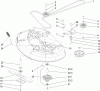 Toro 74402 (Z380) - TimeCutter Z380 Riding Mower, 2005 (250000001-250999999) Listas de piezas de repuesto y dibujos 38 INCH DECK SPINDLE AND BELT DRIVE ASSEMBLY