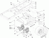 Toro 74402 (Z380) - TimeCutter Z380 Riding Mower, 2005 (250000001-250999999) Listas de piezas de repuesto y dibujos HYDRO AND BELT DRIVE ASSEMBLY