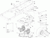 Toro 74402 (Z380) - TimeCutter Z380 Riding Mower, 2006 (260000001-260999999) Listas de piezas de repuesto y dibujos HYDRO AND BELT DRIVE ASSEMBLY