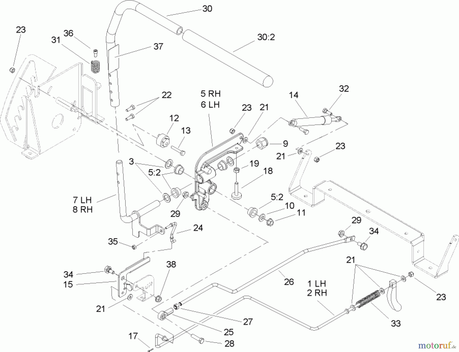  Toro Neu Mowers, Zero-Turn 74403 (16-42Z) - Toro 16-42Z TimeCutter Z Riding Mower, 2004 (240000001-240999999) CONTROL ASSEMBLY