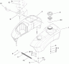 Toro 74406 (ZX440) - TimeCutter ZX440 Riding Mower, 2005 (250000001-250999999) Listas de piezas de repuesto y dibujos FUEL TANK AND CONTROL ASSEMBLY