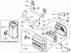 Toro 74406 (ZX440) - TimeCutter ZX440 Riding Mower, 2006 (260000001-260000240) Listas de piezas de repuesto y dibujos AIR FILTER AND MUFFLER ASSEMBLY KAWASAKI FH541V-BS50-R