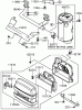 Toro 74407 (ZX525) - TimeCutter ZX525 Riding Mower, 2005 (250000001-250999999) Spareparts AIR FILTER AND MUFFLER ASSEMBLY KAWASAKI FH541V-AS50