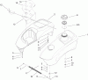 Toro 74407 (ZX525) - TimeCutter ZX525 Riding Mower, 2005 (250000001-250999999) Listas de piezas de repuesto y dibujos FUEL TANK AND CONTROL POD ASSEMBLY
