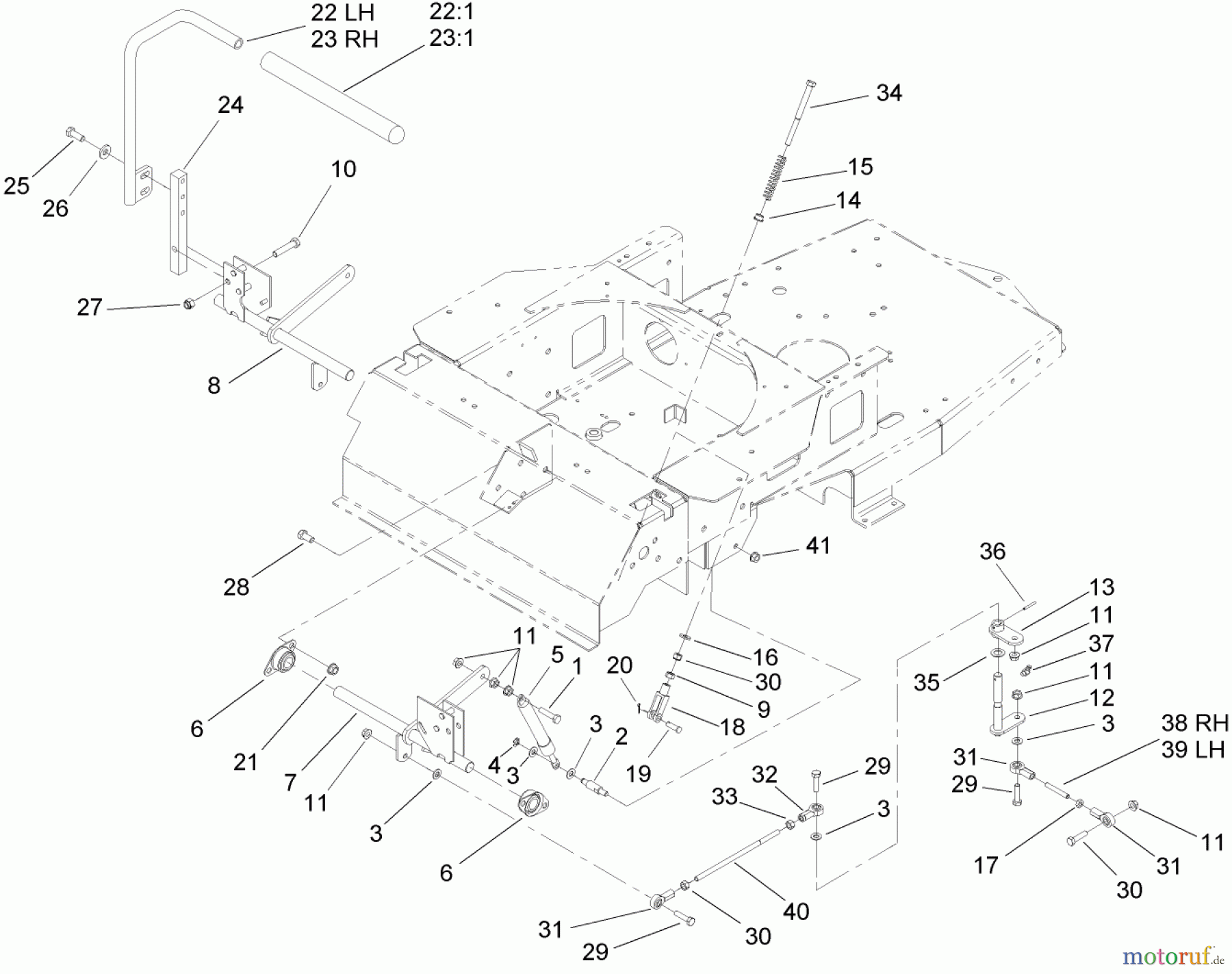  Toro Neu Mowers, Zero-Turn 74407 (ZX525) - Toro TimeCutter ZX525 Riding Mower, 2005 (250000001-250999999) MOTION CONTROL ASSEMBLY