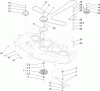 Toro 74407 (ZX525) - TimeCutter ZX525 Riding Mower, 2005 (250000001-250999999) Pièces détachées SPINDLE AND BELT DRIVE ASSEMBLY