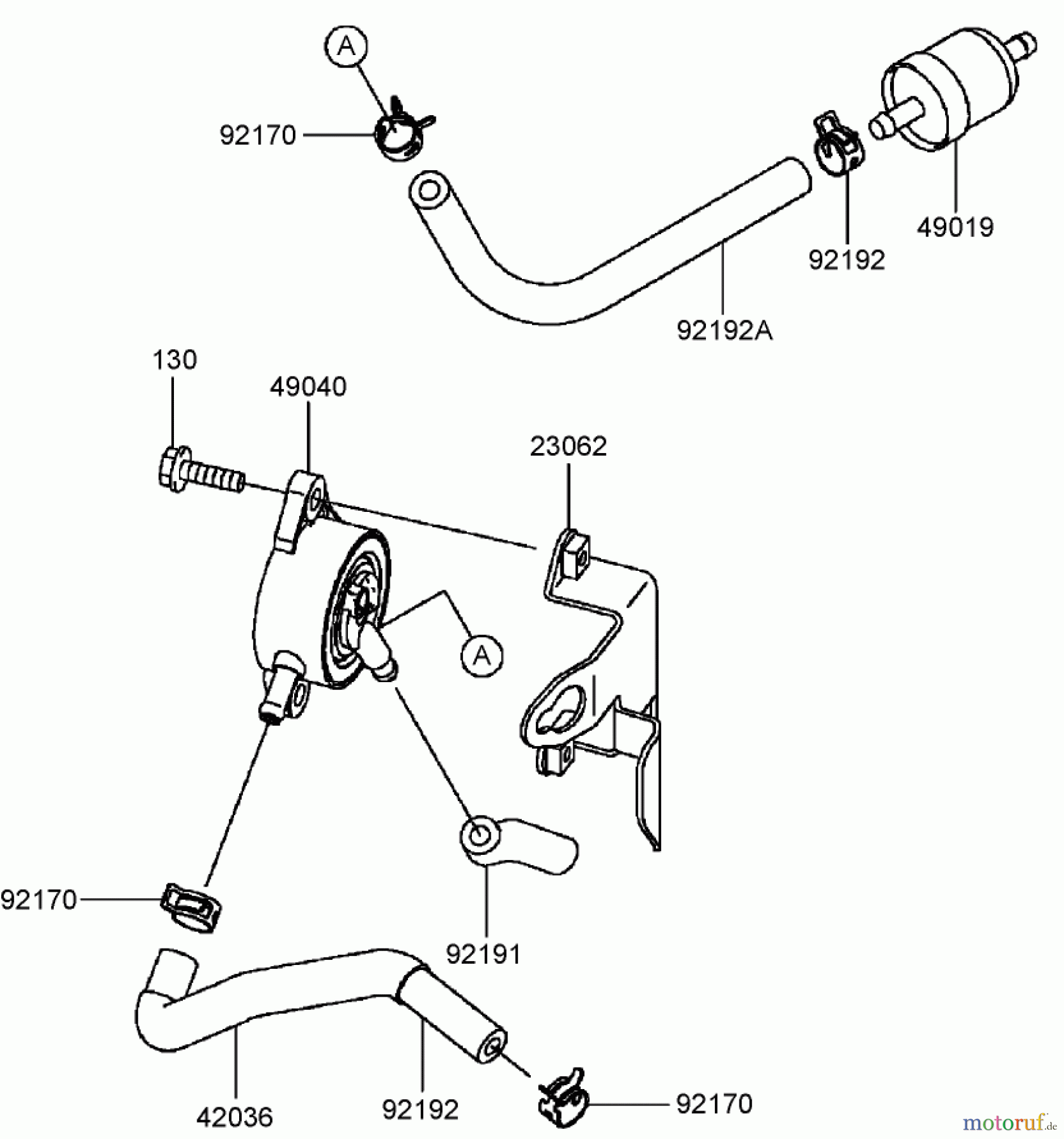  Toro Neu Mowers, Zero-Turn 74407 (ZX525) - Toro TimeCutter ZX525 Riding Mower, 2006 (260000001-260999999) FUEL TANK AND FUEL VALVE ASSEMBLY KAWASAKI FH541V-BS50-R