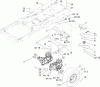 Toro 74419 (Z380) - TimeCutter Z380 Riding Mower, 2007 (270000001-270999999) Pièces détachées HYDRO AND BELT DRIVE ASSEMBLY
