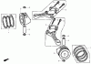 Toro 74434 (ZD530) - TimeCutter ZD530 Riding Mower, 2007 (270000001-270999999) Listas de piezas de repuesto y dibujos PISTON AND CONNECTING ROD ASSEMBLY HONDA GXV530 EXA2