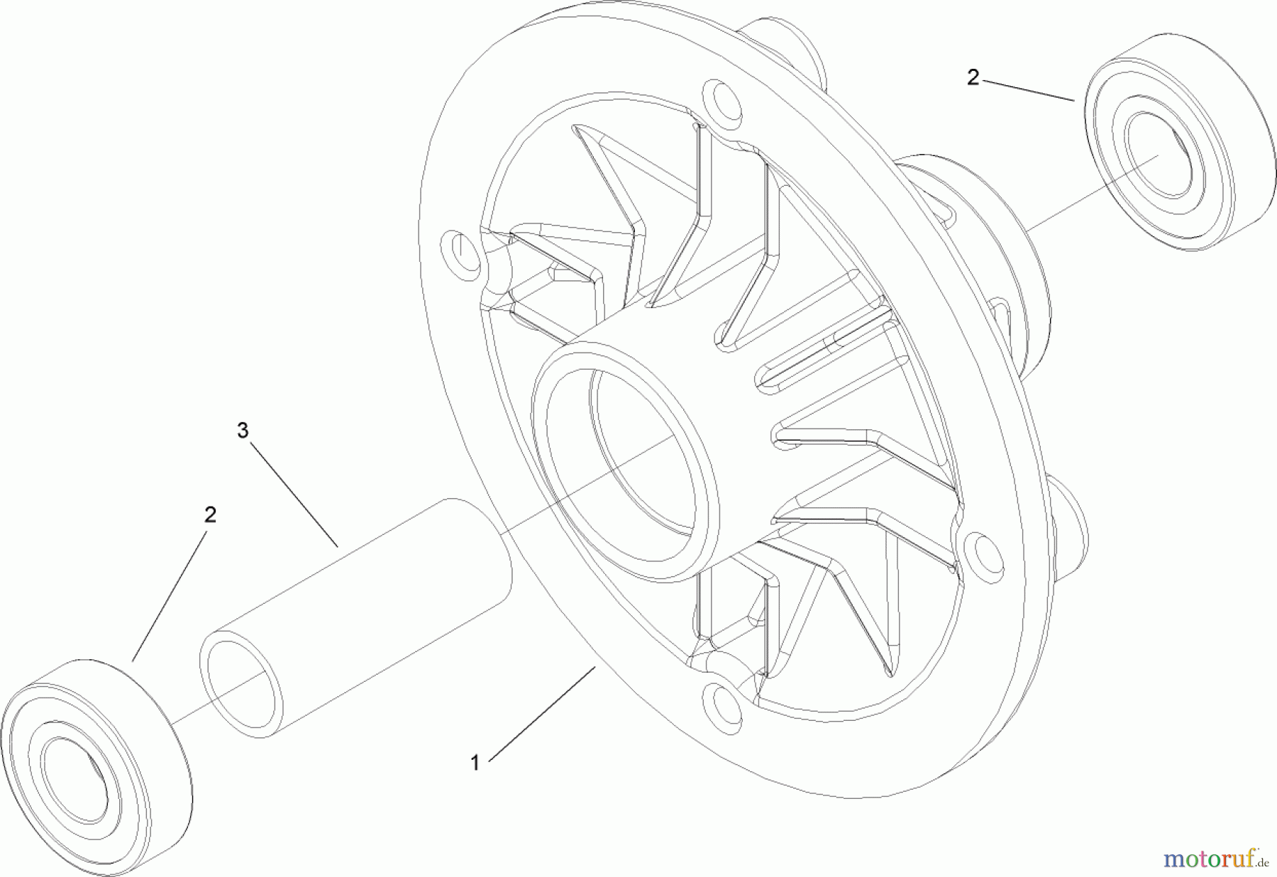  Toro Neu Mowers, Zero-Turn 74434 (ZD530) - Toro TimeCutter ZD530 Riding Mower, 2007 (270000001-270999999) SPINDLE HOUSING NO. 107-9161 ASSEMBLY