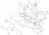 Toro 74501 (Z16-44) - Z16-44 TimeCutter Z Riding Mower, 2001 (210000001-210999999) Listas de piezas de repuesto y dibujos 44 INCH DECK BELT DRIVE AND LIFT ASSEMBLY