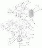 Toro 74501 (Z16-44) - Z16-44 TimeCutter Z Riding Mower, 2001 (210000001-210999999) Pièces détachées ENGINE AND CLUTCH ASSEMBLY