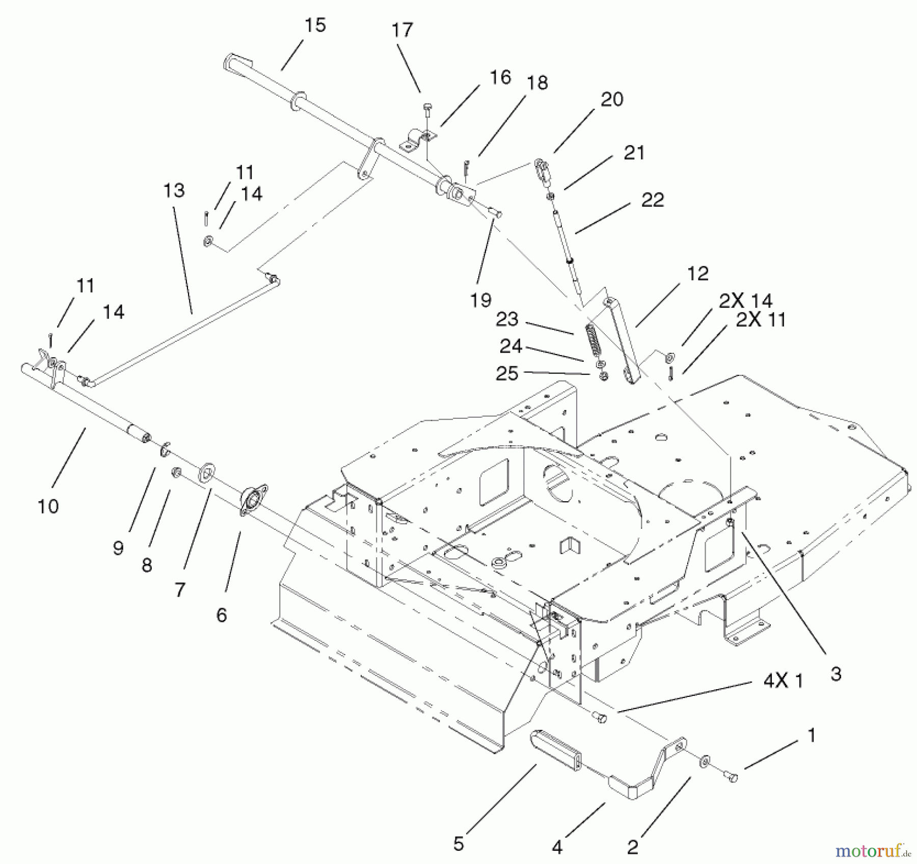 Toro Neu Mowers, Zero-Turn 74501 (Z16-44) - Toro Z16-44 TimeCutter Z Riding Mower, 2001 (210000001-210999999) PARKING BRAKE ASSEMBLY