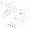 Toro 74501 (Z16-44) - Z16-44 TimeCutter Z Riding Mower, 2002 (220000001-220999999) Spareparts FUEL TANK ASSEMBLY