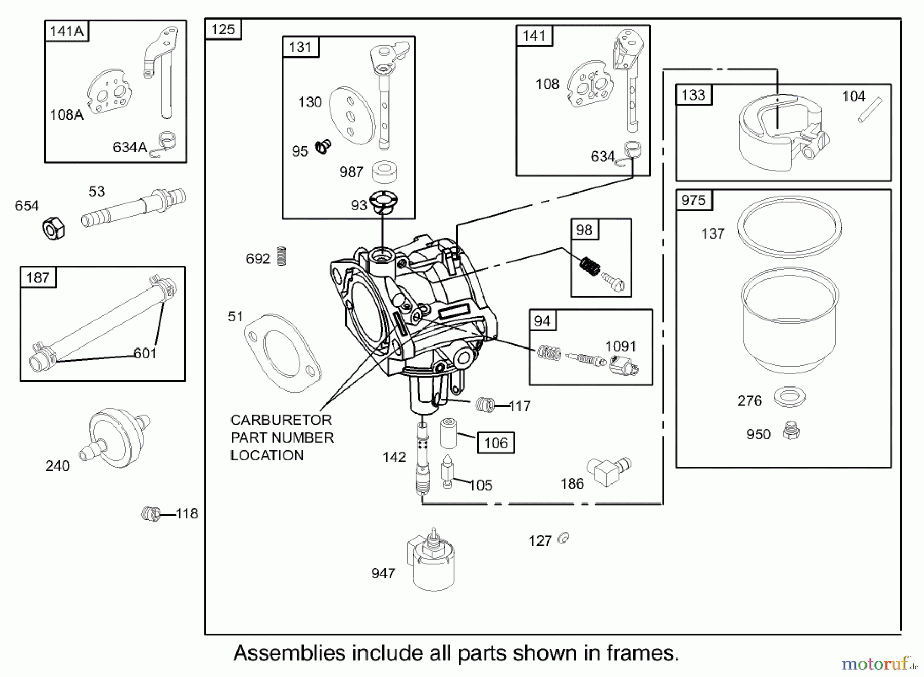 Toro Neu Mowers, Zero-Turn 74502 (17-44ZX) - Toro 17-44ZX TimeCutter ZX Riding Mower, 2003 (230000001-230999999) CARBURETOR ASSEMBLY ENGINE BRIGGS AND STRATTON MODEL 31F777-0161-E1
