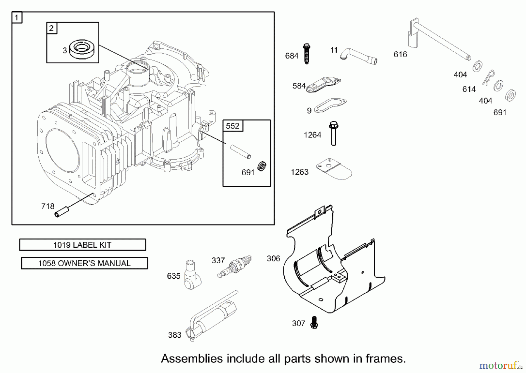  Toro Neu Mowers, Zero-Turn 74502 (17-44ZX) - Toro 17-44ZX TimeCutter ZX Riding Mower, 2003 (230000001-230999999) CYLINDER ASSEMBLY ENGINE BRIGGS AND STRATTON MODEL 31F777-0161-E1