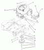 Toro 74502 (17-44ZX) - 17-44ZX TimeCutter ZX Riding Mower, 2003 (230000001-230999999) Listas de piezas de repuesto y dibujos ENGINE AND CLUTCH ASSEMBLY
