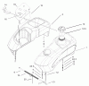 Toro 74502 (17-44ZX) - 17-44ZX TimeCutter ZX Riding Mower, 2003 (230000001-230999999) Listas de piezas de repuesto y dibujos FUEL TANK AND CONTROL POD ASSEMBLY