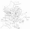 Toro 74502 (17-44ZX) - 17-44ZX TimeCutter ZX Riding Mower, 2003 (230000001-230999999) Listas de piezas de repuesto y dibujos MAIN FRAME AND SEAT ASSEMBLY